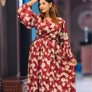 Alex Cheri Princess Gown-Meroon
