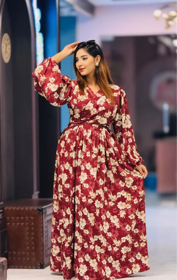 Alex Cheri Princess Gown-Meroon