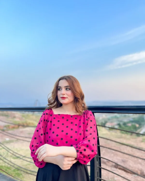 Hot Pink  Skirt-Tops Set - Image 2