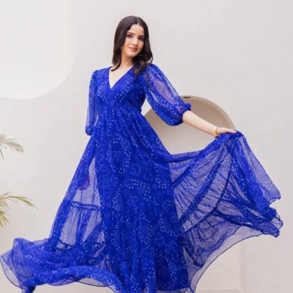 Premium Chiffon Georgette Flowy Dress