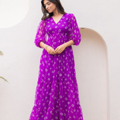 Premium Chiffon Georgette Flowy Dress