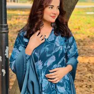 Soft Touch Jafran Georgette Kurti Set Designed for Comfort, Elegance and Style || C-Green